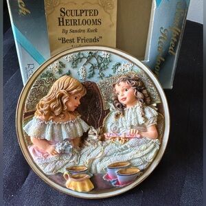 Sculptured Heirlooms by Sandra Kuck “ Best Friends” collector plate